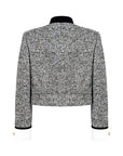 Gold Button Detailed Padded Jacket