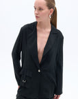 Pocketed Double-Breasted Jacket