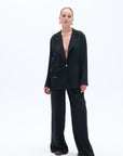 Pocketed Double-Breasted Jacket