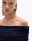Off Shoulder Blouse with Ruffle Detail