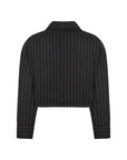 Striped Padded Shoulder Jacket