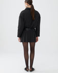 Striped Padded Shoulder Jacket