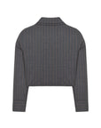 Striped Padded Shoulder Jacket
