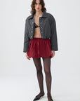 Striped Padded Shoulder Jacket