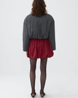 Striped Padded Shoulder Jacket