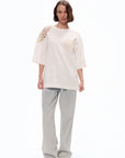 Ecru Embroidered Detail T-Shirt