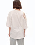 Ecru Embroidered Detail T-Shirt