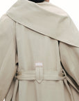 Beige Shawl-Designed Trench Coat