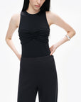 Black Twist Detailed Bodysuit