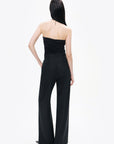 Black Drape-Designed Crop Top