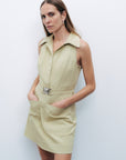 Olive Mini Dress with Pockets