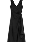 Black Tie Detail Midi Dress