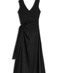 Black Tie Detail Midi Dress