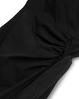 Black Tie Detail Midi Dress