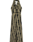 Multicolor Belt Detailed Printed Maxi Dress