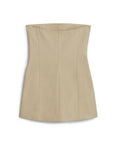 Beige Strapless Mini Dress