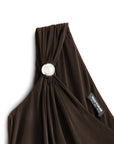 Brown One Shoulder Maxi Dress