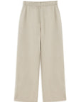 Beige Slit Detailed Pants