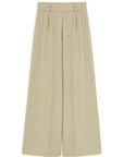 Beige Double Pleated Pants