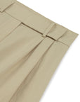 Beige Double Pleated Pants