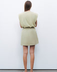 Olive Mini Skirt with Cargo Pocket