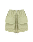 Olive Mini Skirt with Cargo Pocket