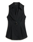 Black Accessory Detailed Blouse