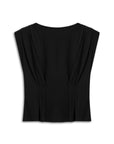 Black T-Shirt with Agraffe Accessory Detail