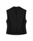 Black Corset-Designed Vest
