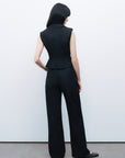 Black Corset-Designed Vest