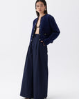 Blue Buttoned Knitwear Cardigan