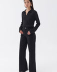 Black Stone Embroidered Jeans