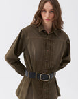 Belted Mini Shirt Dress