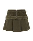 Mini Jean Skirt with Belt Detail