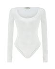 White Crew Neck Bodysuit