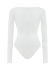 White Crew Neck Bodysuit