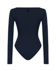 Blue Crew Neck Bodysuit