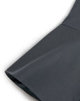Anthracite Zippered Corset Look Blouse