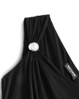 Black One Shoulder Maxi Dress