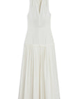 Off-White Halter Neck Maxi Dress