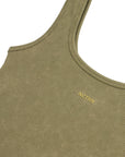 Khaki Printed Detail Crop Top