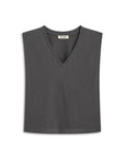 Anthracite V-Neck Padded T-Shirt