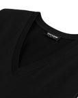 Black V-Neck Padded T-Shirt