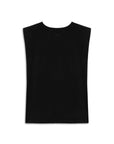 Black V-Neck Padded T-Shirt