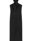 Black Halter Neck Midi Dress