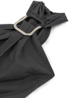 Anthracite Halter Neck Midi Dress