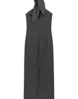 Anthracite Halter Neck Midi Dress