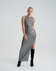 Nicole Disco Silver Cutout Midi Dress Fınal Item - Porterist 4