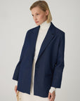 Pienza Navy Blue Women's Blazer Jacket