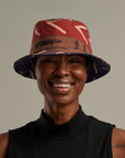 Indigo Pattern 1/Mud Cloth Pattern 1 Unisex Reversible Bucket Hat